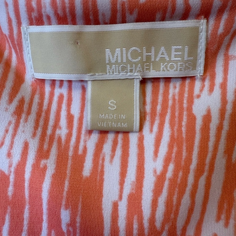 Michael Kors Strappy Tank Top Gold Metal Logo Detail Women’s Size Small - Picture 9 of 11
